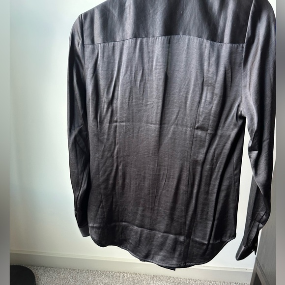 Madewell Silk Black Button-Up Shirt - Picture 2 of 3